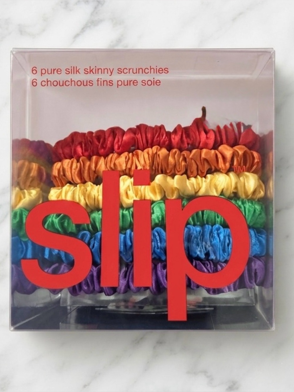 SLIP 6-Pc. Rainbow Pure Silk Skinny Scrunchies